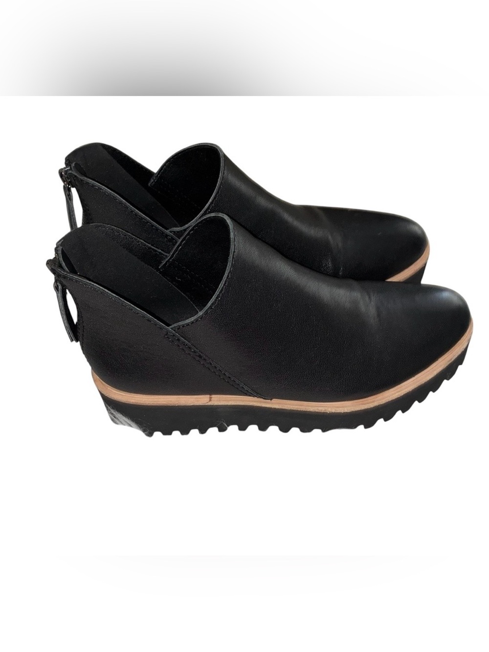All Black‎ Womens Fur Shootie Tread Black Platform Boots Sz 39